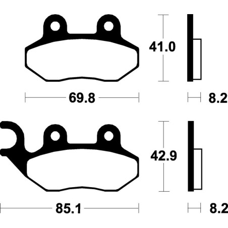 Plaquettes de frein TECNIUM Scooter organique pour KYMCO MAXXER 450 de 2010 à 2018
