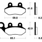 Plaquettes de frein TECNIUM Scooter organique pour KYMCO MAXXER 450 de 2010 à 2018 Plaquettes de frein TECNIUM Scooter organique pour KYMCO MAXXER 450 de 2010 à 2018