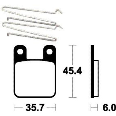 TECNIUM Bremsbeläge für BETA RRT 50, RRT 50 MOTARD, GILERA RCR 50, SMT 50, YAMAHA CHAPPY 50, DT 50 und SUZUKI LTA 50, TS 50 XA