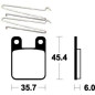 Pastillas de freno TECNIUM Scooter orgánicas para BETA RRT 50, GILERA RCR 50, YAMAHA DT 50 y SUZUKI LTA 50 de 1991 a 2019