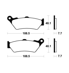 TECNIUM Bremsbeläge für KTM ENDURO 690, APRILIA PEGASO 650, CF MOTO MT 650 und TM RACING MX 250 1990-2027