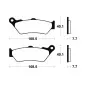 TECNIUM Street Performance Sintered Metal Brake pads for KTM ENDURO 690, APRILIA PEGASO 650, CF MOTO MT 650 and TM RACING MX 250