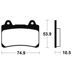 TECNIUM brake pads for YAMAHA TDM 850, TDR 250 1988-1995