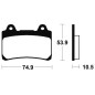 Plaquettes de frein TECNIUM Performance métal fritté pour YAMAHA TDM 850, TDR 250 de 1988 à 1995