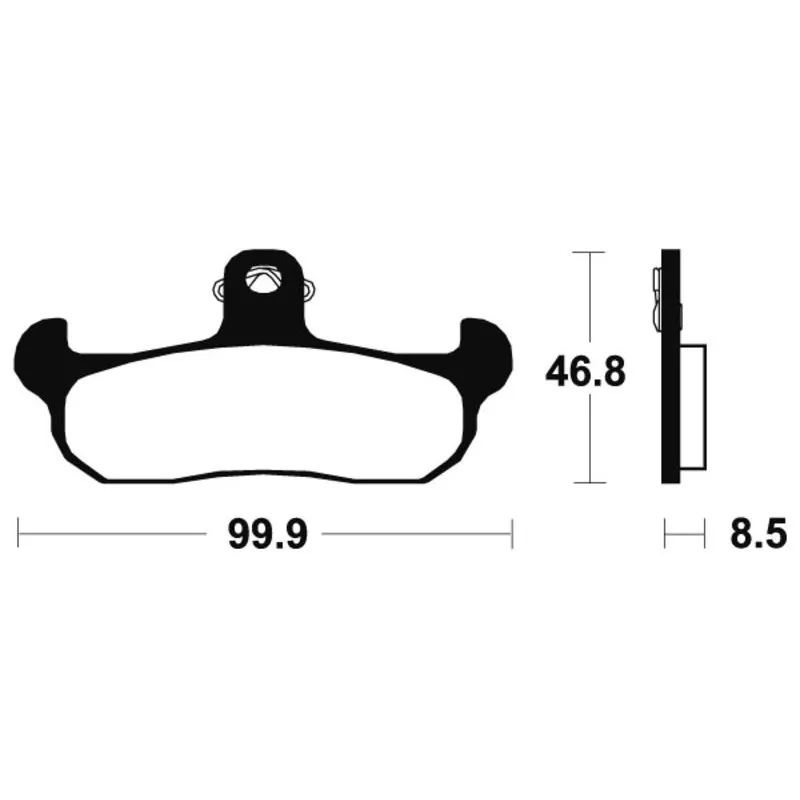 TECNIUM MX/ATV Sintered Metal Brake pads for HUSQVARNA CR 250, CR 430, WR 125, CAGIVA WMX 125, WMX 250 and HUSABERG FE 501