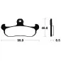 TECNIUM MX/ATV Sintered Metal Brake pads for HUSQVARNA CR 250, CR 430, WR 125, CAGIVA WMX 125, WMX 250 and HUSABERG FE 501