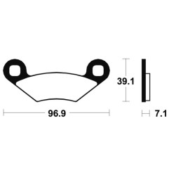 Plaquettes de frein TECNIUM MX/Quad métal fritté pour POLARIS OUTLAW 450 MXR 2X4, OUTLAW 525, OUTLAW 525 IRS, SCRAMBLER 500