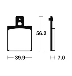 TECNIUM brake pads for HUSQVARNA CR 125, CR 240, KTM MX 125, MX 250, APRILIA ETX 350 and CAGIVA WMX 125 GP-REPLICA, WMX 250 GP