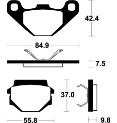 TECNIUM Bremsbeläge für HUSQVARNA CR 250, TE 610, WR 125, WR 240, WR 250, KTM MX 125, MX 250, MX 500 und CAGIVA WMX 125, WMX 250