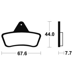 TECNIUM brake pads for ARCTIC CAT 400 2WD MANUAL TRANS., 400 4WD AUTO TRANS. FIS, 400 4WD MANUAL TRANS., 500 4WD MANUAL TRANS.