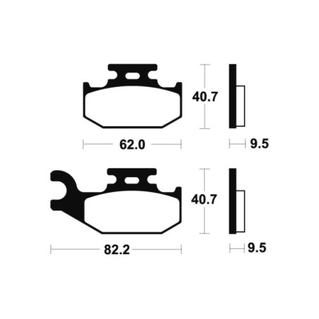 TECNIUM MX/ATV Sintermetall Bremsbeläge für CAN-AM DS 650, DS 650 X, OUTLANDER 650, OUTLANDER 650 EFI XT, RENEGADE 500 2000-2023