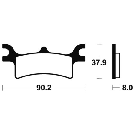 TECNIUM brake pads for POLARIS MAGNUM 330, MAGNUM 500, SPORTSMAN 500 HO, SPORTSMAN 800, TRAIL BLAZER 330 1996-2016