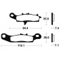 Pastillas de freno TECNIUM Sinterizadas para KAWASAKI KFX 450, KFX 700, KVF 650 PRAIRIE 4WD, KVF 700 PRAIRIE 4WD - MO298