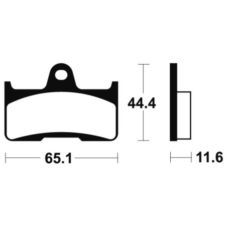 Plaquettes de frein TECNIUM MX/Quad métal fritté pour CF MOTO CF 500 TERRALANDER de 2013 - MO299