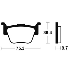 TECNIUM brake pads for HONDA TRX 420 FA IRS, TRX 420 FE FOURTRAX RANCHER ES 4WD, TRX 450 R SPORTRAX ELECTRIC START 2WD 2004-2025