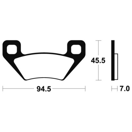 Plaquettes de frein TECNIUM MX/Quad métal fritté pour ARCTIC CAT 500 4WD AUTO TRANS. FIS et POLARIS HAWKEYE 300 de 1995 à 2011