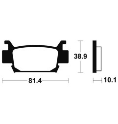 Plaquettes de frein TECNIUM MX/Quad métal fritté pour HONDA TRX 700 XX SPORTRAX 2WD de 2011