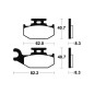 TECNIUM MX/ATV Sintermetall Bremsbeläge für SUZUKI LT-A 400 KINGQUAD ASI 4WD, LT-A 750 KINGQUAD AXI 4WD 2007-2025 - MO336