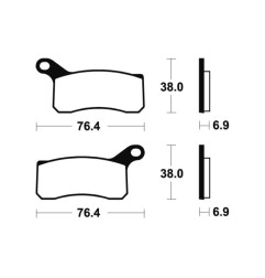 TECNIUM Bremsbeläge für KTM SX 450, SX 505 2009-2012