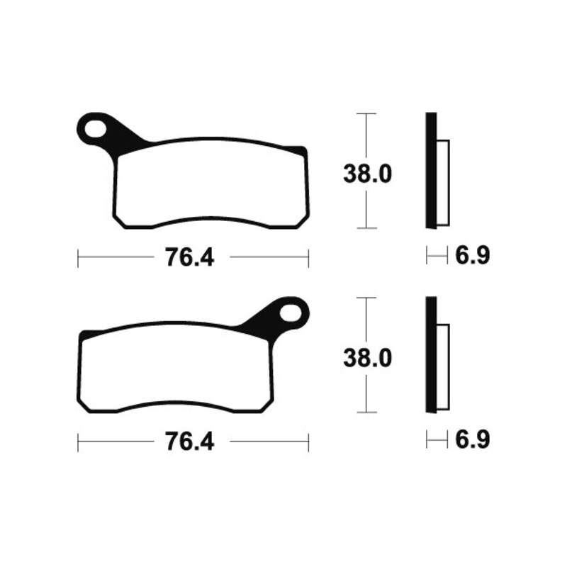 Pastillas de freno TECNIUM Sinterizadas para KTM SX 450, SX 505 de 2009 a 2012