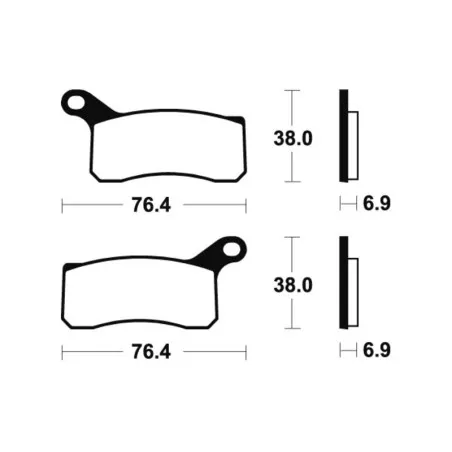 TECNIUM brake pads for KTM SX 450, SX 505 2009-2012