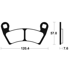 Plaquettes de frein TECNIUM MX/Quad métal fritté pour POLARIS RANGER 1000 DIESEL EPS, RANGER 500, RANGER 700 de 1999 à 2021