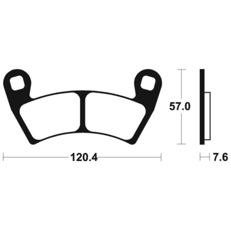 TECNIUM brake pads for POLARIS RANGER 1000 DIESEL EPS, RANGER 500, RANGER 700, RANGER MV 900 DIESEL, RZR 1000 XP 1999-2021