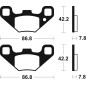 Plaquettes de frein TECNIUM MX/Quad métal fritté pour POLARIS RZR 170 de 2009 - MO405 Plaquettes de frein TECNIUM MX/Quad métal fritté pour POLARIS RZR 170 de 2009 - MO405