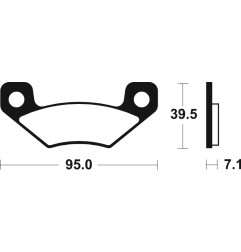 Plaquettes de frein TECNIUM MX/Quad métal fritté pour CAN-AM DS 450, DS 450 X, DS 450 XMX, DS 450 XXC de 2008 - MO408
