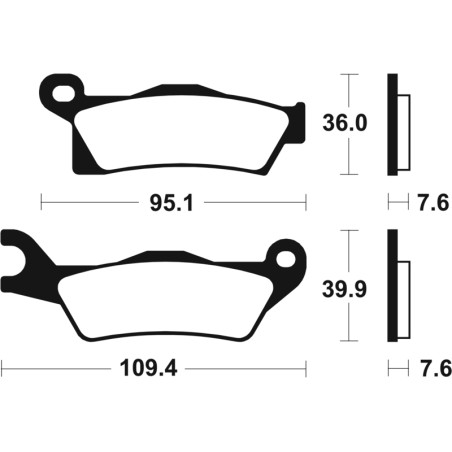 Plaquettes de frein TECNIUM MX/Quad métal fritté pour CAN-AM OUTLANDER 650, OUTLANDER MAX 650 EFI XT, RENEGADE 1000 R EFI XXC