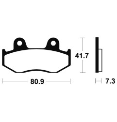 TECNIUM Bremsbeläge für HONDA CR 125, CR 250, CR 500, TRX 250 R FOURTRAX 2WD, XR 600 und YAMAHA YFZ 450 1984-2025