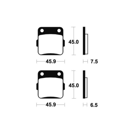 Pastillas de freno TECNIUM para HONDA ATC 200, ATC 200 S, ATC 200 X, ATC 250, ATC 350 X y HUSQVARNA CR 360, TE 350, WR 360