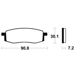 TECNIUM Bremsbeläge für YAMAHA TT 350, TT 600, YZ 125, YZ 250, YZ 490 1985-1992