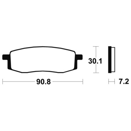 TECNIUM MX/ATV Sintermetall Bremsbeläge für YAMAHA TT 350, TT 600, YZ 125, YZ 250, YZ 490 1985-1992
