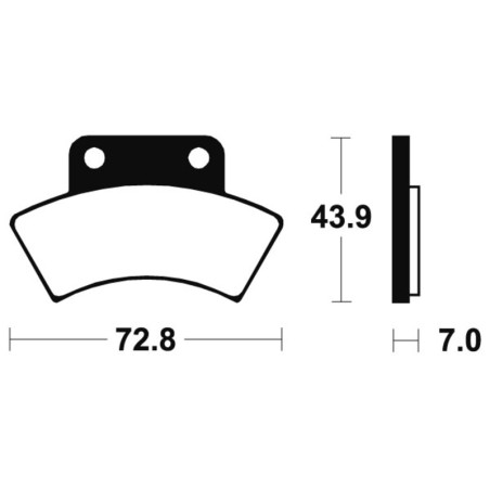 Plaquettes de frein TECNIUM MX/Quad métal fritté pour POLARIS SPORTSMAN 500, TRAIL BLAZER 250, TRAIL BOSS 250, XPLORER 300