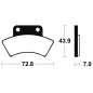 TECNIUM MX/ATV Sintered Metal Brake pads for POLARIS SPORTSMAN 350, SPORTSMAN 500, TRAIL BLAZER 250, TRAIL BOSS 250, XPLORER 300