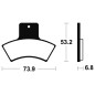 Pastillas de freno TECNIUM Sinterizadas para POLARIS SCRAMBLER 400, SCRAMBLER 500, SPORTSMAN 400, TRAIL BLAZER 250