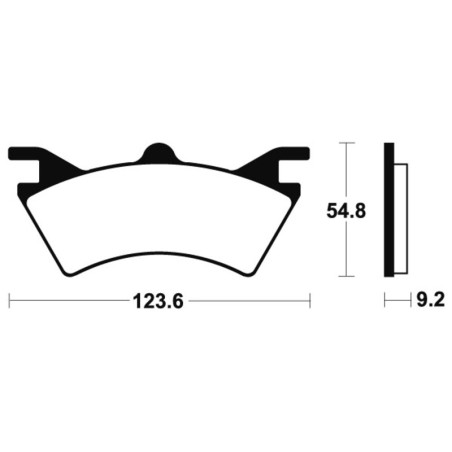 TECNIUM MX/ATV Sintered Metal Brake pads for POLARIS SPORTSMAN 500 6X6 2000-2011