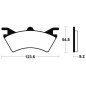 TECNIUM MX/ATV Sintered Metal Brake pads for POLARIS SPORTSMAN 500 6X6 2000-2011