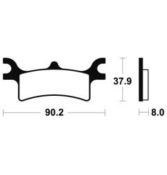 Pastillas de freno TECNIUM para POLARIS SPORTSMAN 500 HO, SPORTSMAN 700, SPORTSMAN 800, TRAIL BLAZER 330, TRAIL BOSS 330