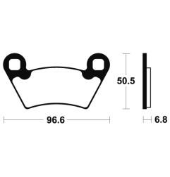 TECNIUM Bremsbeläge für POLARIS RANGER XP 900, RANGER XP 900 EPS, RANGER XP 900 EPS LE, RANGER XP 900 RZR4 EFI 2012-2019