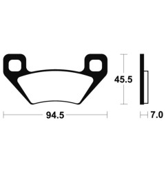 Pastillas de freno TECNIUM para KYMCO MAXXER 450, MAXXER 450 I SE, MXU 700 I EPS y ARCTIC CAT 400 4WD MANUAL TRANS. VP