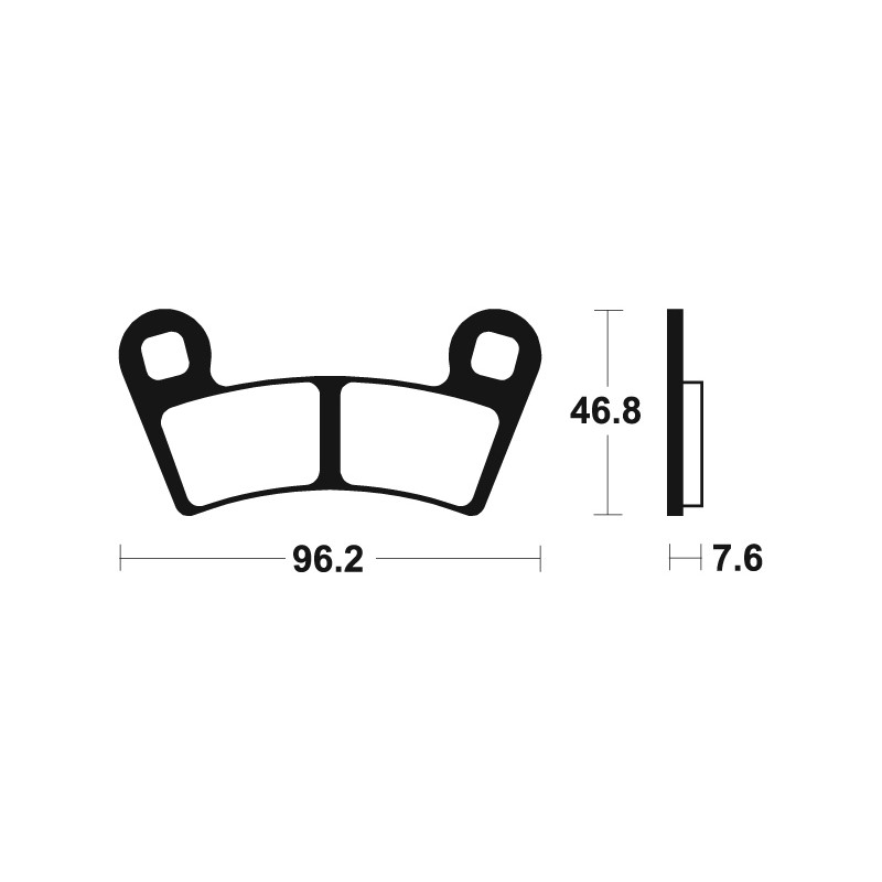 TECNIUM MX/ATV Sintered Metal Brake pads for POLARIS OUTLAW 450 MXR 2X4, OUTLAW 450 S, OUTLAW 525, OUTLAW 525 IRS, OUTLAW 525 S