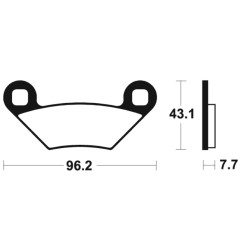 Plaquettes de frein TECNIUM MX/Quad métal fritté pour POLARIS SCRAMBLER 850, SPORTSMAN 570, SPORTSMAN 570 TRG, SPORTSMAN 570 X2