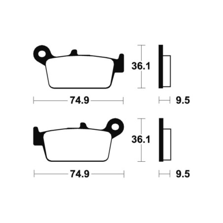 Pastillas de freno TECNIUM Sinterizadas para SUZUKI DR-Z 400 SM de 2005 a 2017