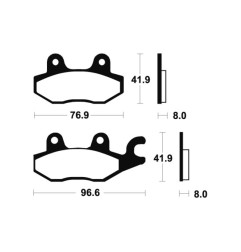 Pastillas de freno TECNIUM para KAWASAKI, YAMAHA, SUZUKI y CF MOTO de 1993 a 2025