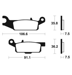 Pastillas de freno TECNIUM para YAMAHA YFM 700 GRIZZLY EPS 4WD, YFM 700 GRIZZLY EPS CAMO 4WD, YFM 700 KODIAK 4WD de 2007 a 2025