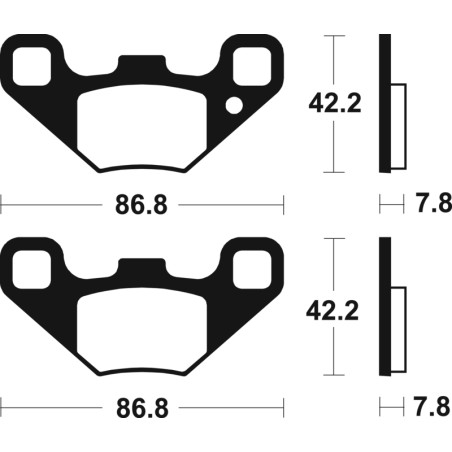 Plaquettes de frein TECNIUM Racing MX/Quad métal fritté pour POLARIS PHOENIX 200, RZR 170 de 2009 à 2021