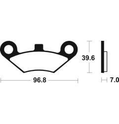Pastillas de freno TECNIUM para CF MOTO CF 500 TERRALANDER de 2013 a 2014