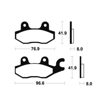 TECNIUM Street Performance Sintered Metal Brake pads for KAWASAKI KLE 500, KLE 500 SE, KLR 650 and SUZUKI DR 800 S 1991-2026
